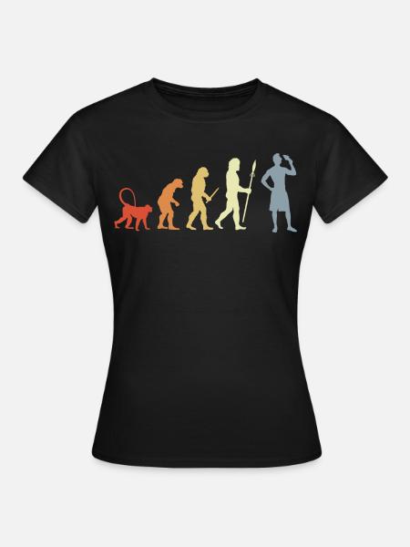 Evolution Eiscreme Liebhaber - Frauen T-Shirt - Schwarz