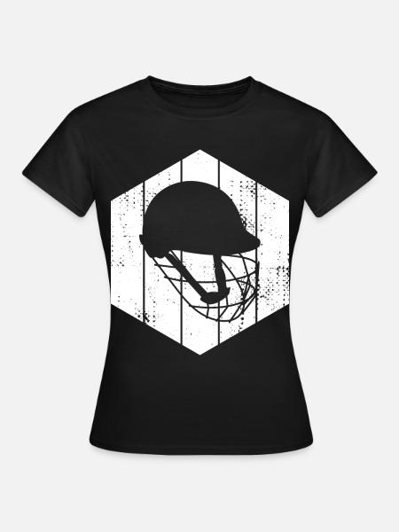 Crickethelm Zeichnung - Frauen T-Shirt - Schwarz