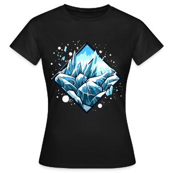Cristaux de glace Icicles Paysage hivernal - T-shirt Femme - noir - Devant - AI Model Female 172 dark (172cm)