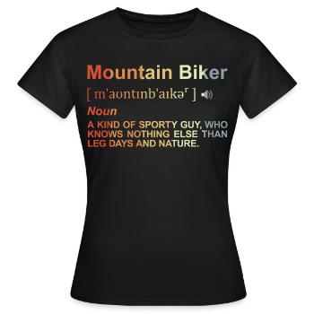 Définition du vététiste - T-shirt Femme - noir - Devant - AI Model Female 172 dark (172cm)