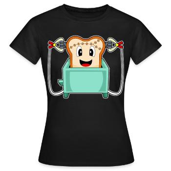 Pain Grille-pain Halloween - T-shirt Femme - noir - Devant - AI Model Female 172 dark (172cm)