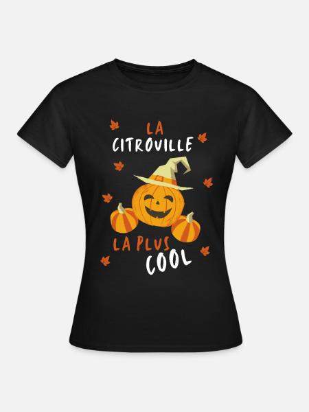 Der coolste Kürbis - Frauen T-Shirt - Schwarz