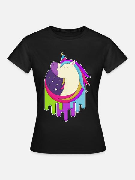 Étoiles Licorne - T-shirt Femme - noir