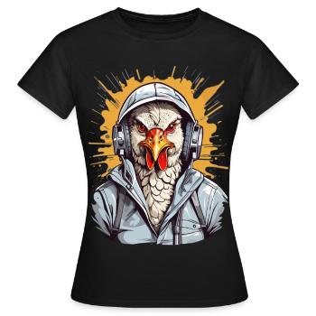 Jupe poulet - T-shirt Femme - noir - Devant - AI Model Female 172 dark (172cm)