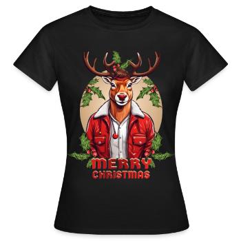 Cool Rudolph - T-shirt Femme - noir - Devant - AI Model Female 172 dark (172cm)