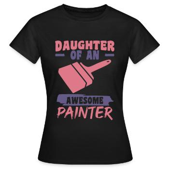 Maler Tochter - Frauen T-Shirt - Schwarz - Vorne - AI Model Female 172 dark (172cm)