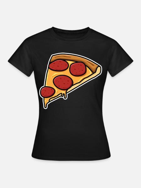 Pizzastück - Frauen T-Shirt - Schwarz