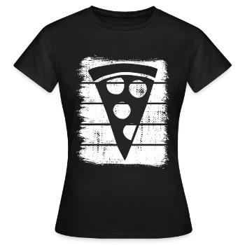Tranche de pizza - T-shirt Femme - noir - Devant - AI Model Female 172 dark (172cm)