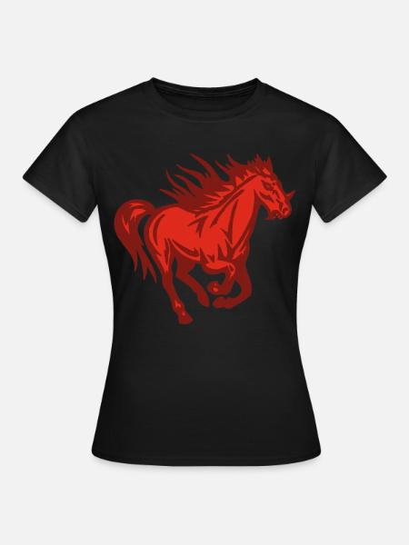 Dämonisches Pferd - Frauen T-Shirt - Schwarz
