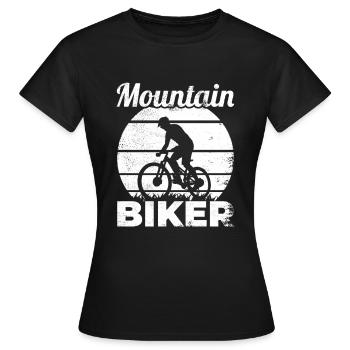 Drôle de vététiste - T-shirt Femme - noir - Devant - AI Model Female 172 dark (172cm)