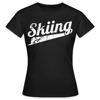 Skieur de compétition - T-shirt Femme - noir - Devant - AI Model Female 172 dark (172cm)