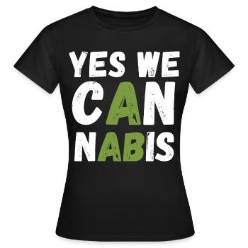 Yes We Cannabis! - Frauen T-Shirt - Schwarz - Vorne - AI Model Female 172 dark (172cm)