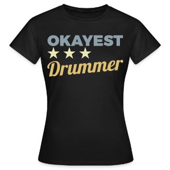 Batteur moyen - T-shirt Femme - noir - Devant - AI Model Female 172 dark (172cm)
