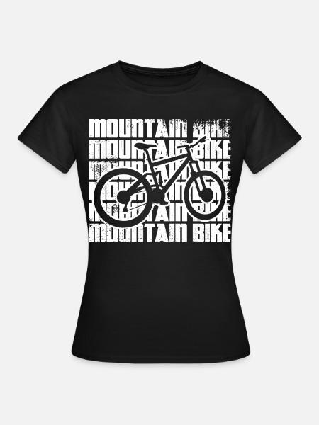 Lustiges Mountainbike - Frauen T-Shirt - Schwarz