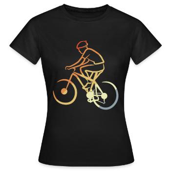 Vététistes vintage - T-shirt Femme - noir - Devant - AI Model Female 172 dark (172cm)