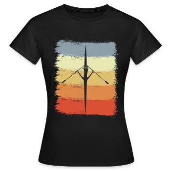 Ruderboot Zeichnung - Frauen T-Shirt - Schwarz - Vorne - AI Model Female 172 dark (172cm)