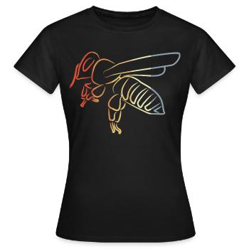 Vintage Honigbiene - Frauen T-Shirt - Schwarz - Vorne - AI Model Female 172 dark (172cm)