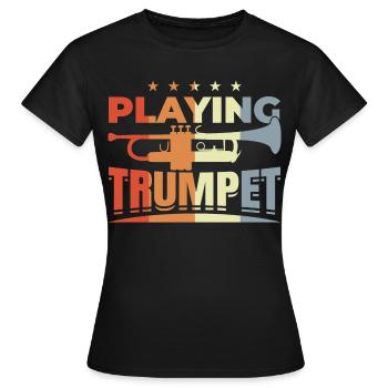 Trumpet Spell - Women's T-Shirt - black - Front - AI Model Female 172 dark (172cm)
