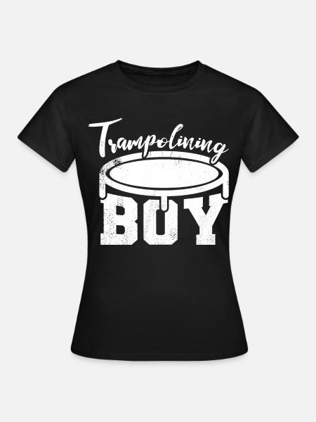 Trampolinspringer Junge - Frauen T-Shirt - Schwarz