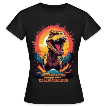 Tyrannosaure Rex - T-shirt Femme - noir - Devant - AI Model Female 172 dark (172cm)
