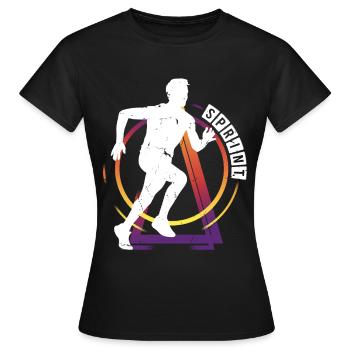 Sprint Sprinter Sprinten Leichtathletik Laufen - Frauen T-Shirt - Schwarz - Vorne - AI Model Female 172 dark (172cm)