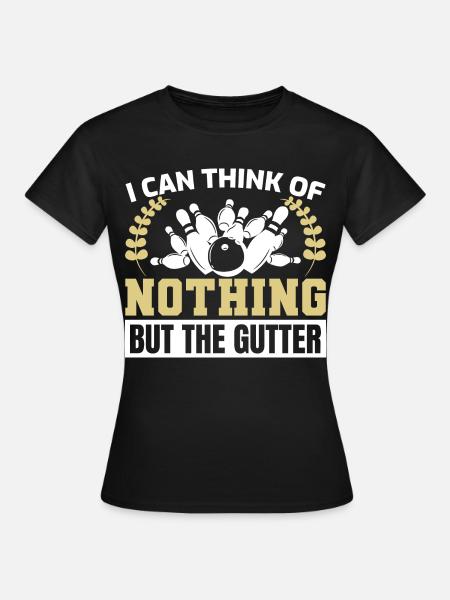Lustiger Bowler Witz - Frauen T-Shirt - Schwarz