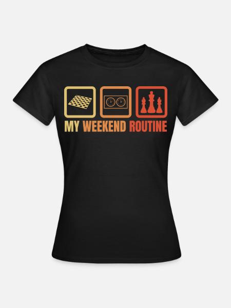 Schach Wochenende - Frauen T-Shirt - Schwarz