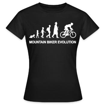 De l’enfant au vététiste - T-shirt Femme - noir - Devant - AI Model Female 172 dark (172cm)