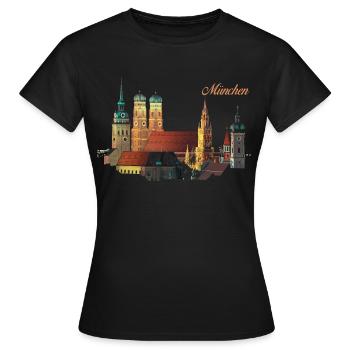 Munich - T-shirt Femme - noir - Devant - AI Model Female 172 dark (172cm)