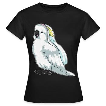 Papagei Braut Schleier Hochzeit - Frauen T-Shirt - Schwarz - Vorne - AI Model Female 172 dark (172cm)