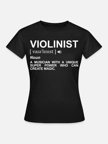 Dizionario del violinista - Maglietta da donna - nero