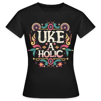 Uke-aholic - Women's T-Shirt - black - Front - AI Model Female 172 dark (172cm)