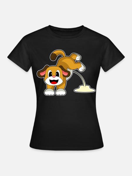 Hund Toilette - Frauen T-Shirt - Schwarz