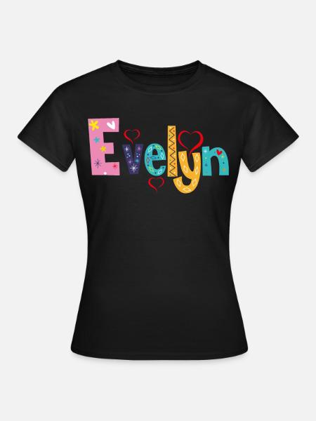 Personalized Evelyn Name - Women's T-Shirt - black