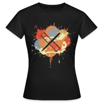 Vintage Pen and Ruler - Women's T-Shirt - black - Front - AI Model Female 172 dark (172cm)