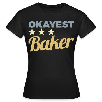 Boulanger moyen - T-shirt Femme - noir - Devant - AI Model Female 172 dark (172cm)