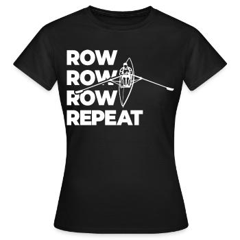 Aviron Aviron Aviron Répétition de l’aviron - T-shirt Femme - noir - Devant - AI Model Female 172 dark (172cm)