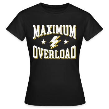 Maximale Überladung Kräftiger Retro-Druck - Frauen T-Shirt - Schwarz - Vorne - AI Model Female 172 dark (172cm)