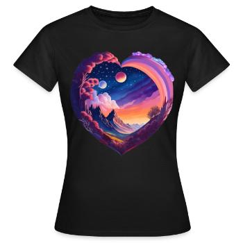 Le Songe d’une nuit d’été - T-shirt Femme - noir - Devant - AI Model Female 172 dark (172cm)
