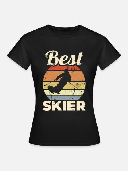 Best Skier - Frauen T-Shirt - Schwarz