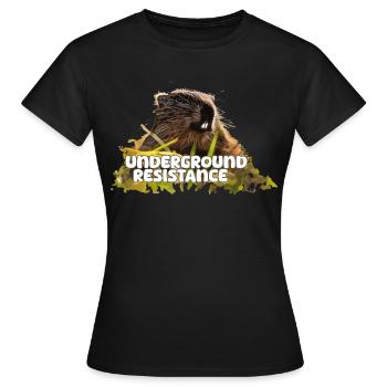 Marmot Underground Resistance 2024 - Women's T-Shirt - black - Front - AI Model Female 172 dark (172cm)