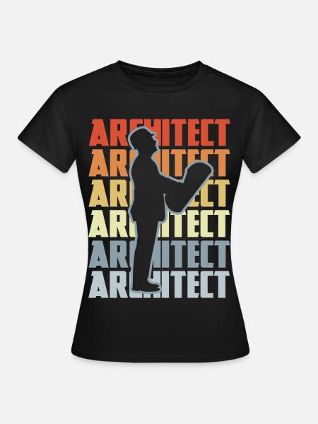 Retro Architekt - Frauen T-Shirt - Schwarz