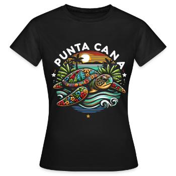 Punta Cana Turtle - Frauen T-Shirt - Schwarz - Vorne - AI Model Female 172 dark (172cm)