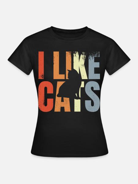Katzenliebhaber - Dame-T-shirt - sort