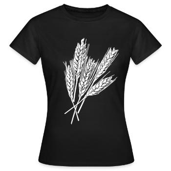 5 wheat ears - Women's T-Shirt - black - Front - AI Model Female 172 dark (172cm)