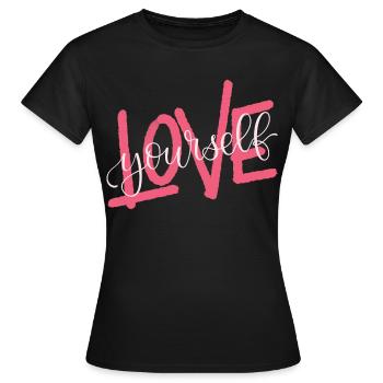 Aime toi toi-même - T-shirt Femme - noir - Devant - AI Model Female 172 dark (172cm)
