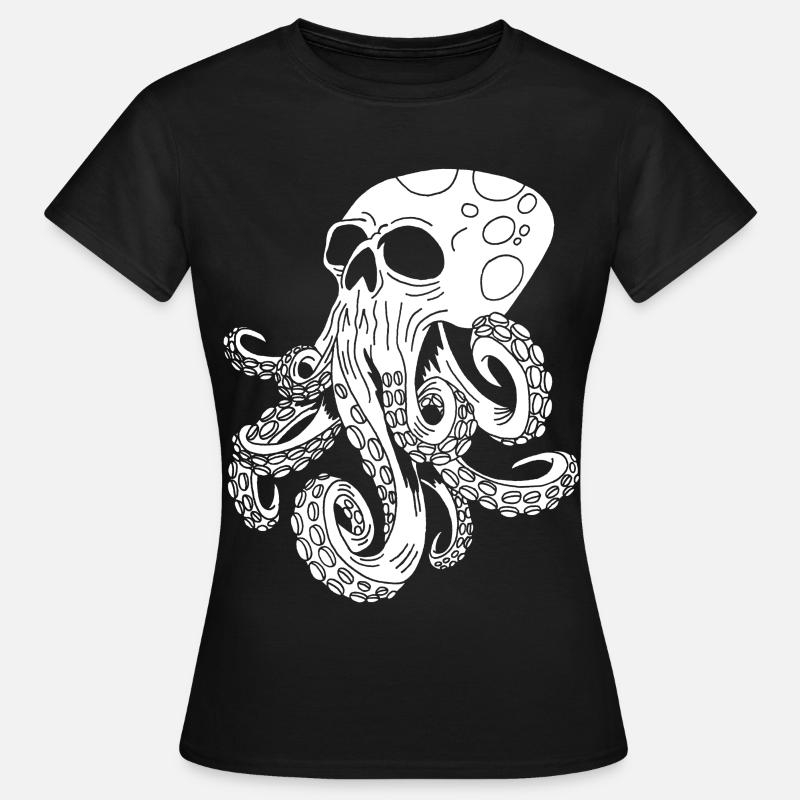 Crâne de pieuvre - T-shirt Femme - noir