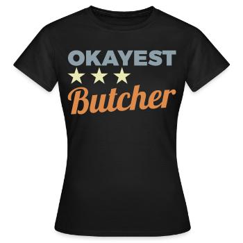 Boucher moyen - T-shirt Femme - noir - Devant - AI Model Female 172 dark (172cm)