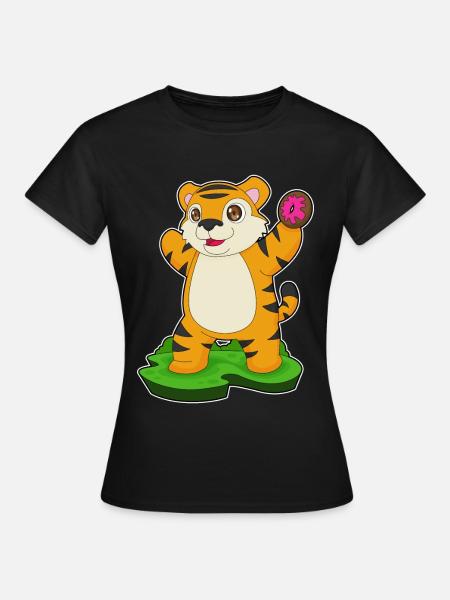 Tiger Donut - Frauen T-Shirt - Schwarz