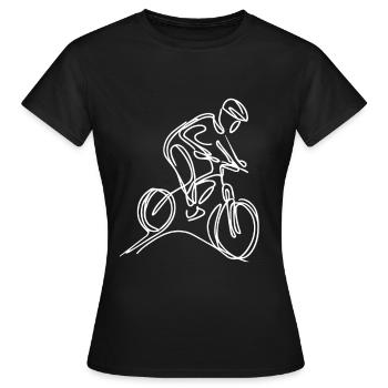 Croquis de vététiste - T-shirt Femme - noir - Devant - AI Model Female 172 dark (172cm)